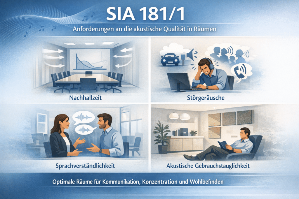 acoutech gmbH_SIA 181:1_Pic 1_Akustische Qualität in modernen Räumen Übersicht SIA 181/1